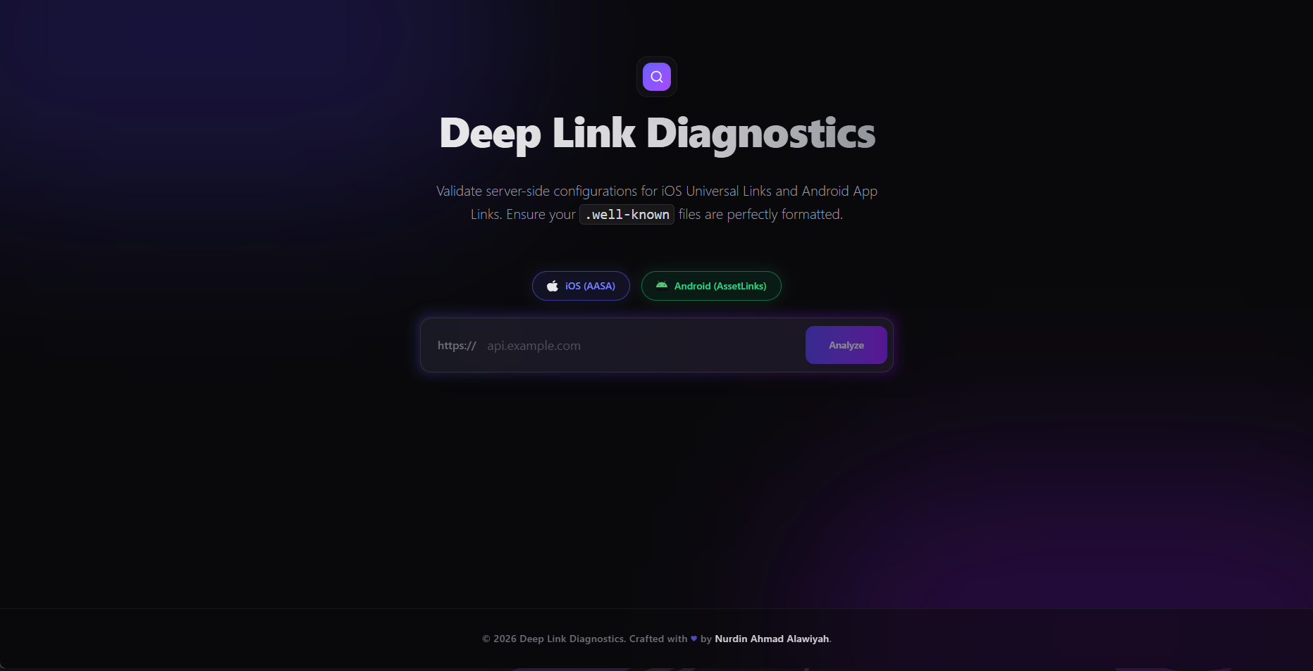 Deep Link Diagnostics Tool
